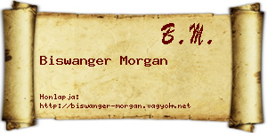 Biswanger Morgan névjegykártya